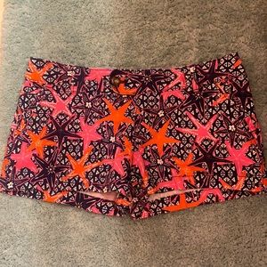 ‼️SALE‼️💗LIKE NEW‼️Red Camel Starfish Pattern Shorts 9💗
